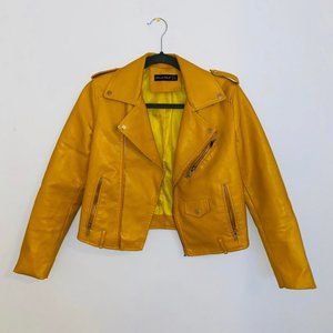 orange leather zola fslr jacket
